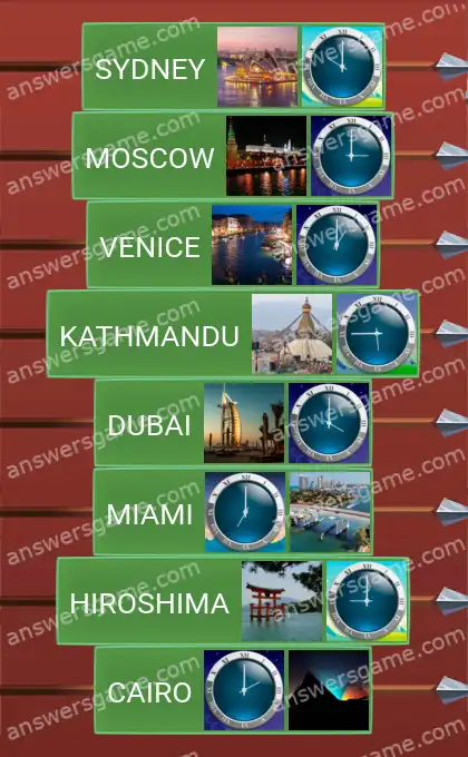 Answers to the game Word Logic Castle 3 Midnight in London