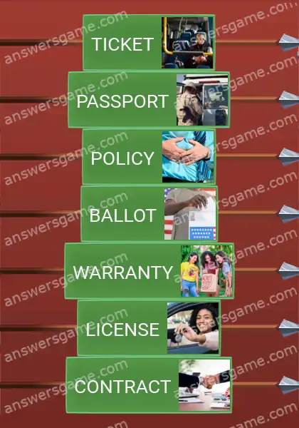 Answers to the game Word Logic Castle 3 Urgent papers