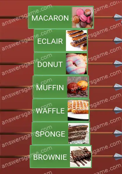 Answers to the game Word Logic Castle 3 Sweet tooth