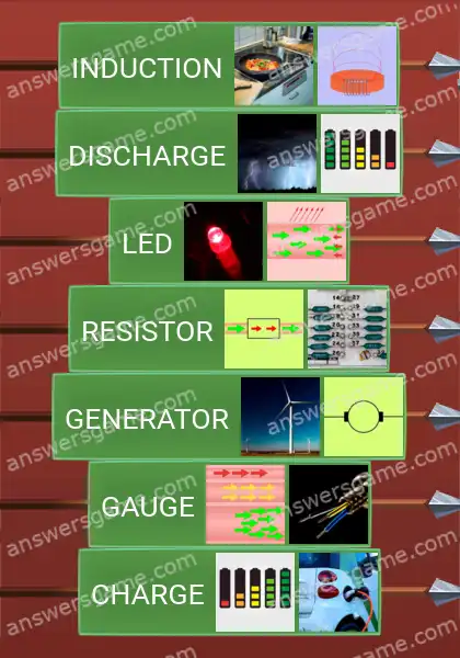 Answers to the game Word Logic Castle 4 Electricity