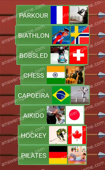 Answers to the game Word Logic Castle 4 Country of origin