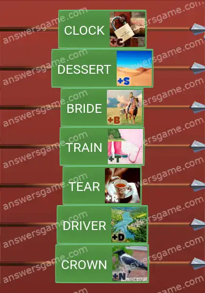 Answers to the game Word Logic Castle 4 Add the letter