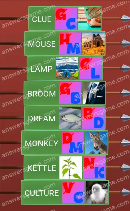 Answers to the game Word Logic Castle 4 Every letter matters