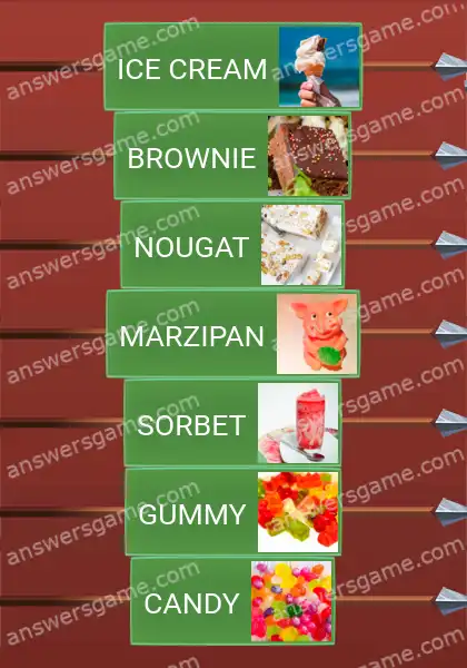 Answers to the game Word Logic Castle 4 Sugar, oh honey honey