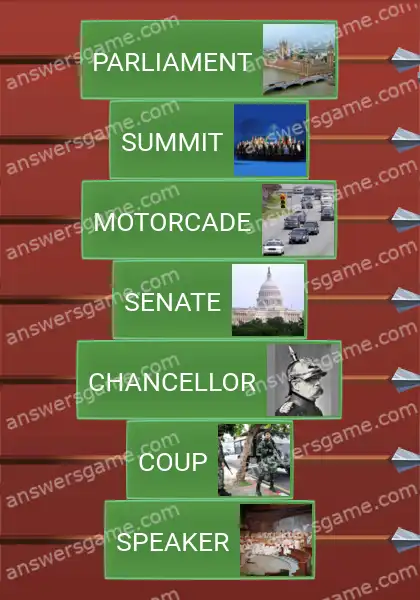Answers to the game Word Logic Castle 4 High politics