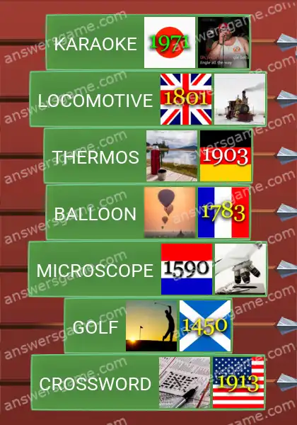 Answers to the game Word Logic Castle 4 Inventions