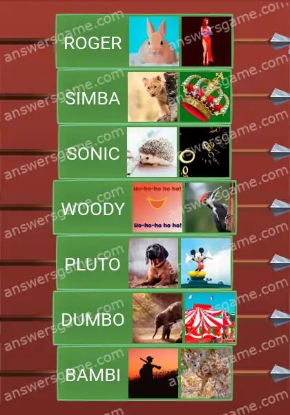 Answers to the game Word Logic Castle 5 Animated animals