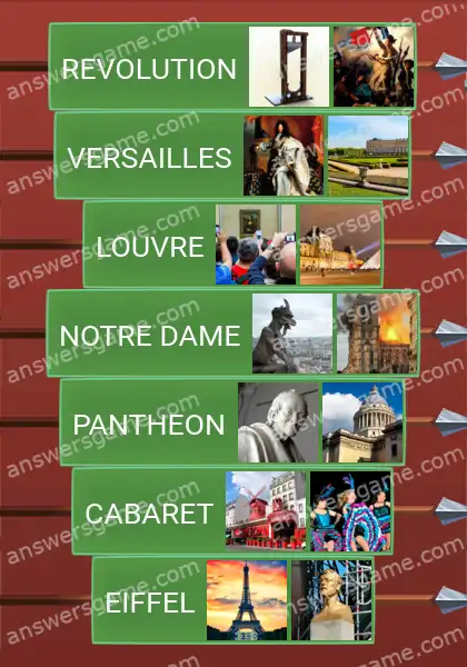 Answers to the game Word Logic Castle 5 French capital