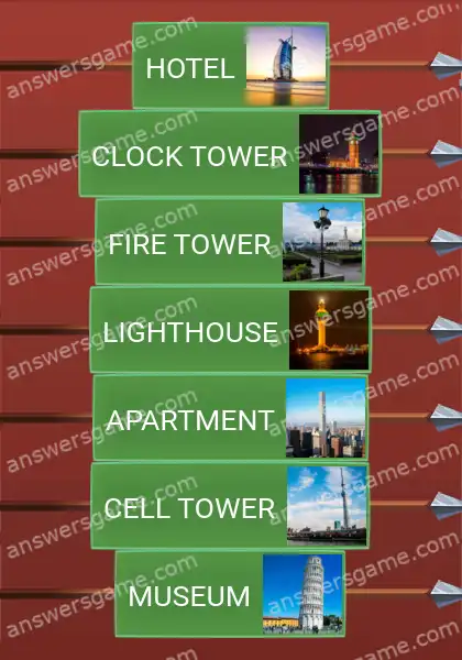 Answers to the game Word Logic Castle 5 High in the sky