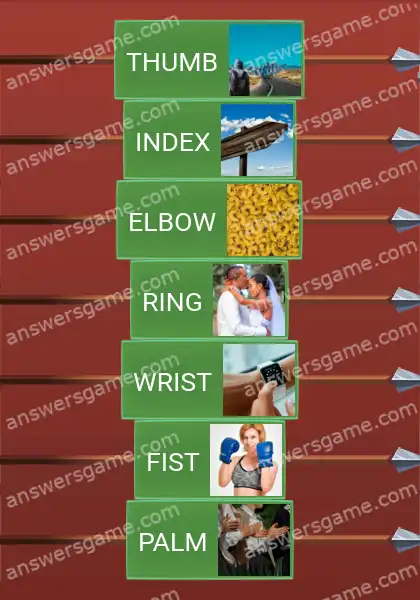 Answers to the game Word Logic Castle 5 Arms akimbo