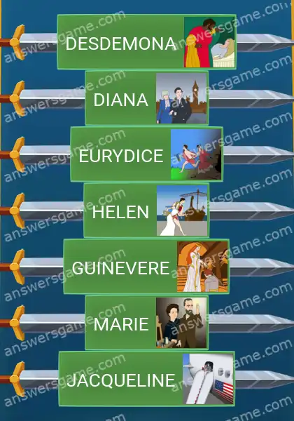 Answers to the game Word Logic Castle 5 Sweethearts