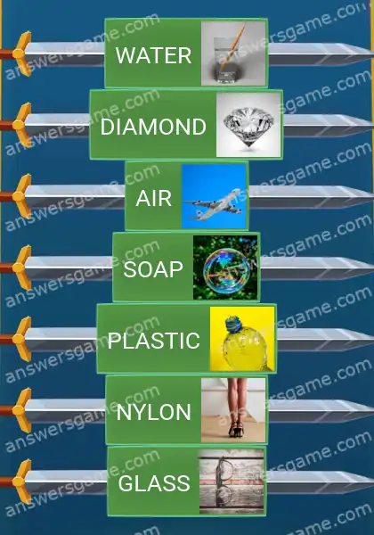 Answers to the game Word Logic Castle 6 Invisible ones