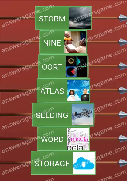 Answers to the game Word Logic Castle 6 Cloudy with a chance of meatballs