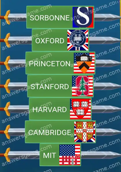 Answers to the game Word Logic Castle 6 Phi Beta Kappa