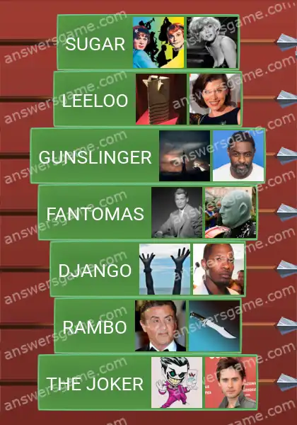 Answers to the game Word Logic Castle 6 Last action hero