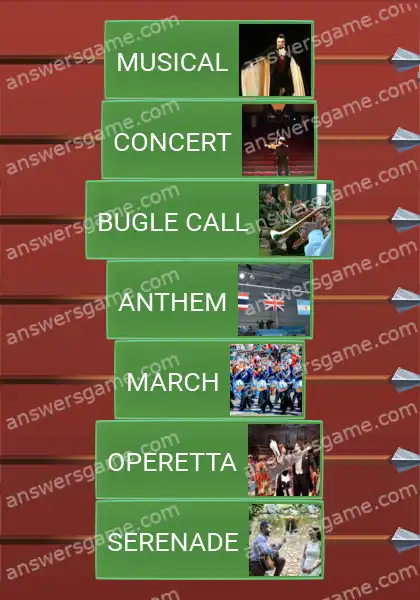 Answers to the game Word Logic Castle 6 Playing somewhere