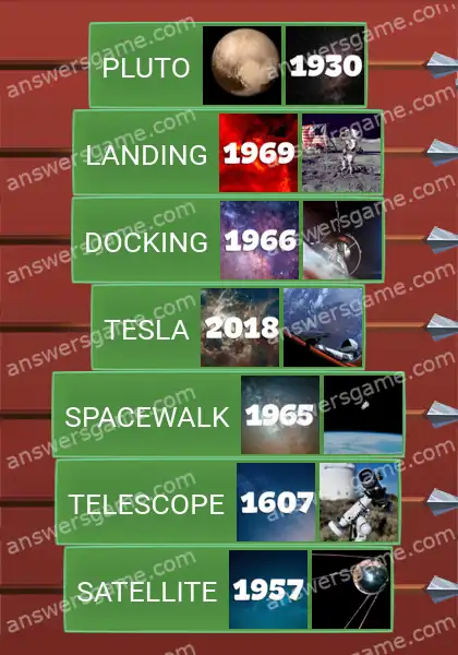 Answers to the game Word Logic Castle 6 The final frontier