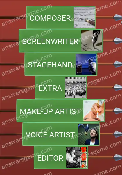 Answers to the game Word Logic Castle 6 Movie set