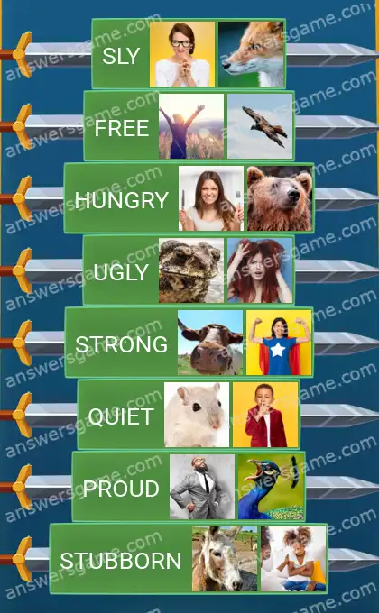 Answers to the game Word Logic Castle 6 Busy as a bee