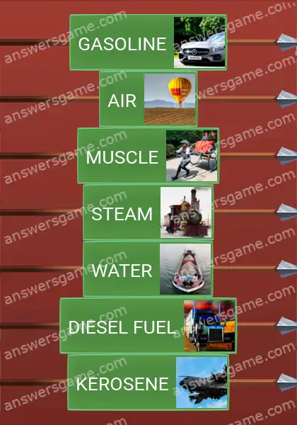 Answers to the game Word Logic Castle 6 Motive power