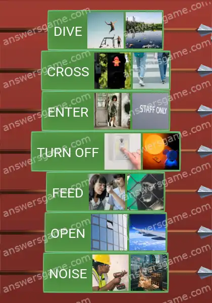 Answers to the game Word Logic Castle 7 That's a no-no