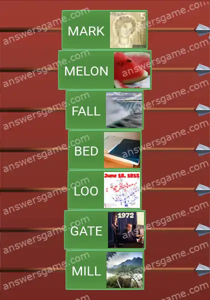 Answers to the game Word Logic Castle 7 Just add water