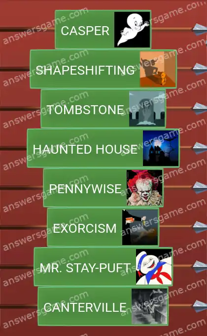 Answers to the game Word Logic Castle 7 Who you gonna call