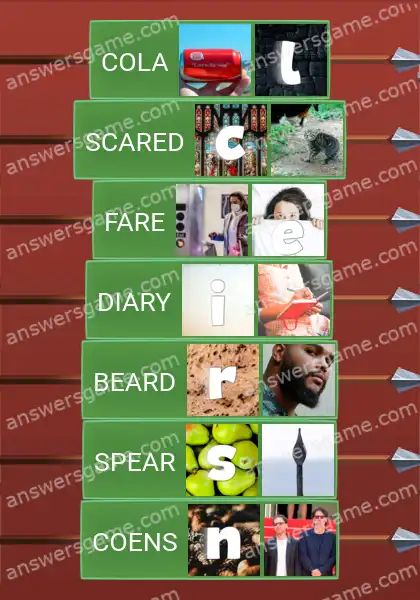 Answers to the game Word Logic Castle 7 Restless letters