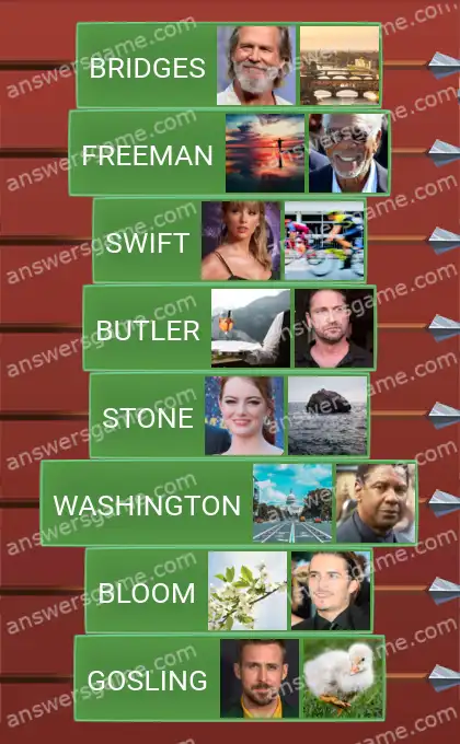 Answers to the game Word Logic Castle 7 Make a name for yourself