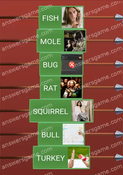 Answers to the game Word Logic Castle 7 Figurative zoo