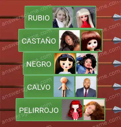 Respuestas al juego Word Logic Castillo 1 Colores de pelo