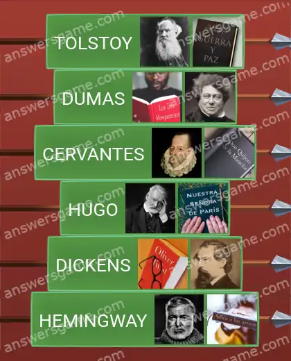 Respuestas al juego Word Logic Castillo 1 Escritores famosos