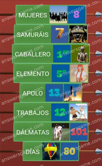Respuestas al juego Word Logic Castillo 1 Los siete magníficos