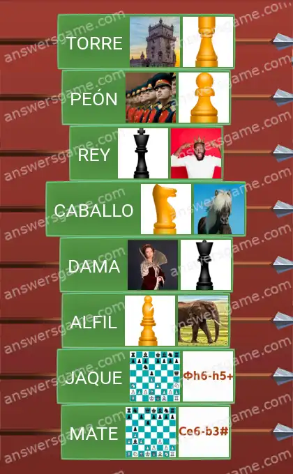 Respuestas al juego Word Logic Castillo 1 Ajedrez