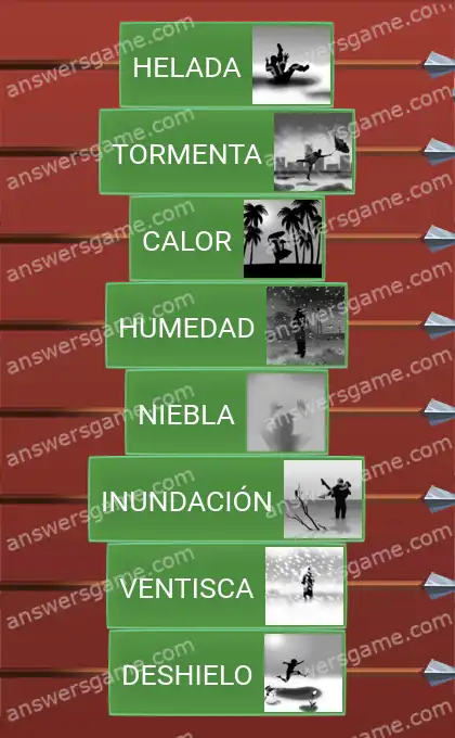 Respuestas al juego Word Logic Castillo 1 Mal tiempo