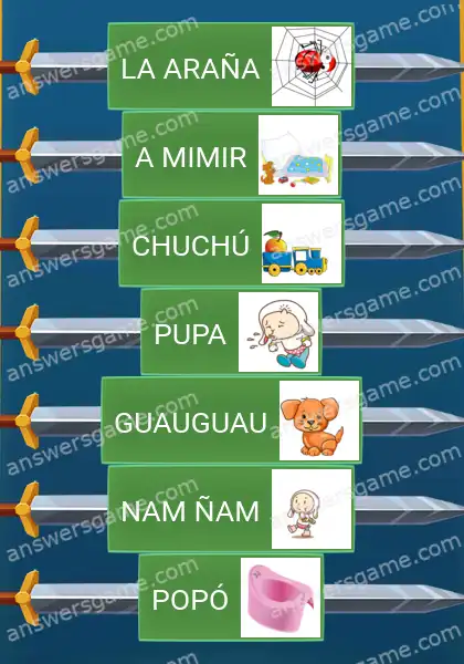 Respuestas al juego Word Logic Castillo 1 Palabras de bebés