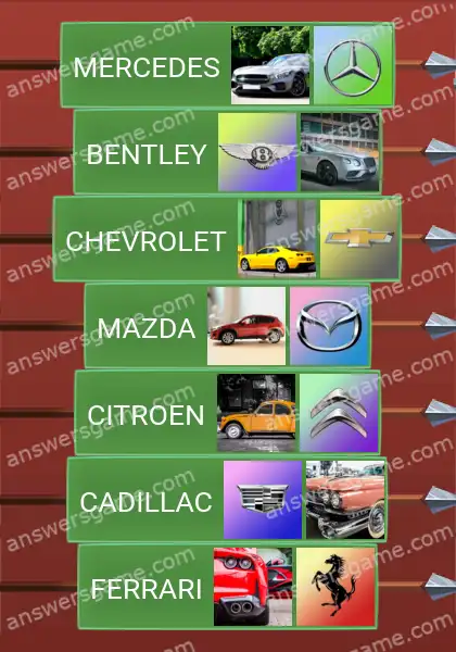 Respuestas al juego Word Logic Castillo 1 Marcas de coches