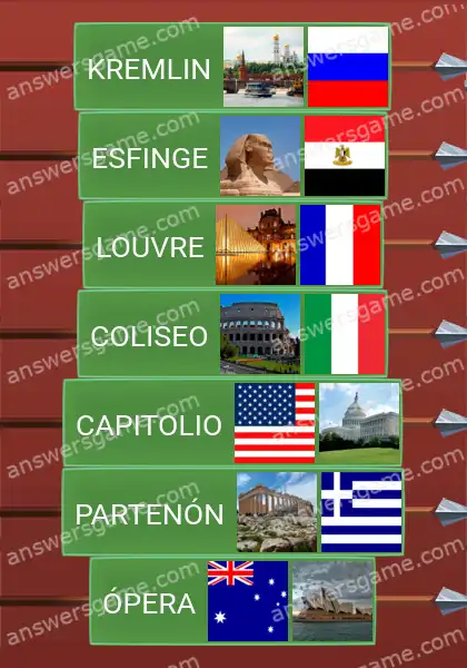 Respuestas al juego Word Logic Castillo 1 Lugares de interés