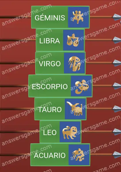Respuestas al juego Word Logic Castillo 1 El Zodiaco