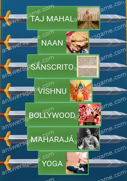 Respuestas al juego Word Logic Castillo 2 Ruta hacia la India