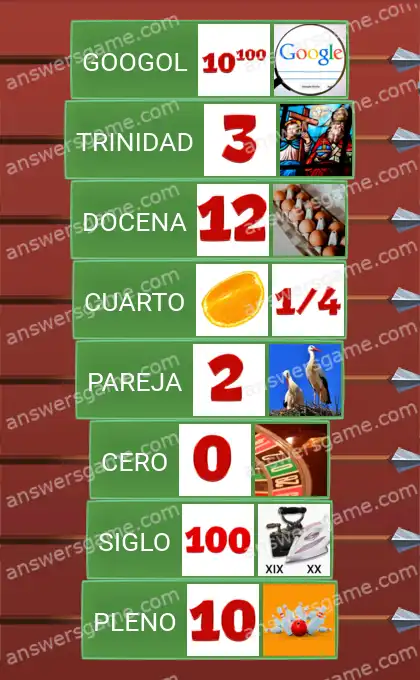 Respuestas al juego Word Logic Castillo 2 Números inusuales