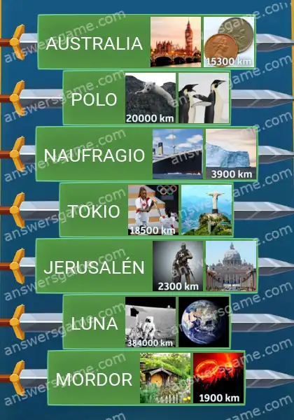 Respuestas al juego Word Logic Castillo 2 De A a B