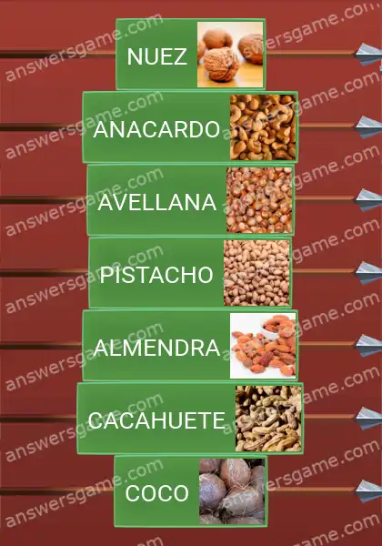 Respuestas al juego Word Logic Castillo 2 Frutos secos e infiltrados