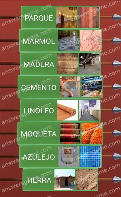 Respuestas al juego Word Logic Castillo 2 Materiales de construcción