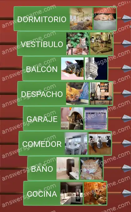 Respuestas al juego Word Logic Castillo 2 Gatos y habitaciones