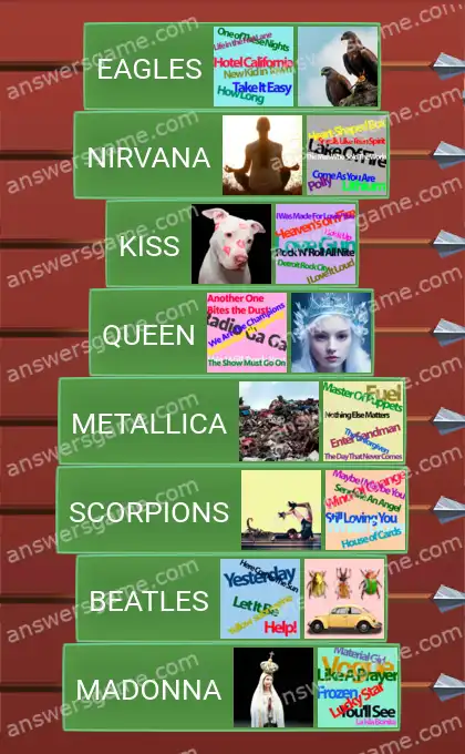 Respuestas al juego Word Logic Castillo 3 Verdaderas estrellas del rock