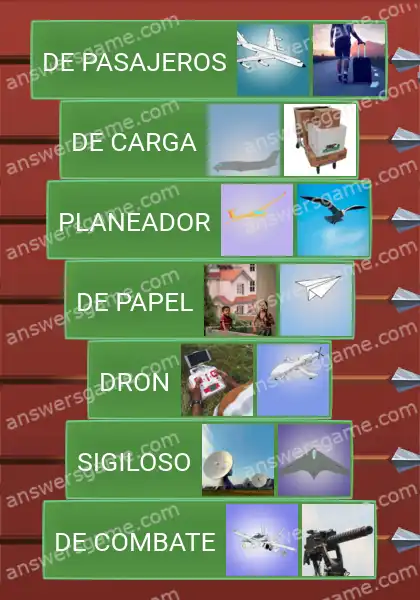 Respuestas al juego Word Logic Castillo 3 Aviones
