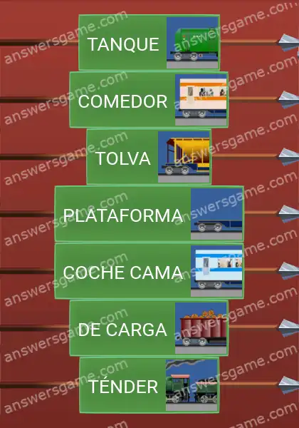 Respuestas al juego Word Logic Castillo 3 Vagones ferroviarios