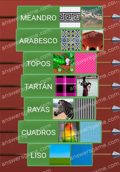 Respuestas al juego Word Logic Castillo 3 Patrones de tela