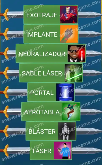 Respuestas al juego Word Logic Castillo 3 Cachivaches de ciencia ficción